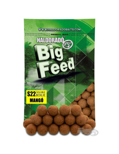 Boilies Haldorado Big Feed S22 Boilies Solubile, Mango, 22mm, 800g