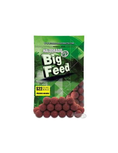 Boilies Haldorado Big Feed S22 Boilies Solubile, Carnati Condimentati, 22mm, 800g