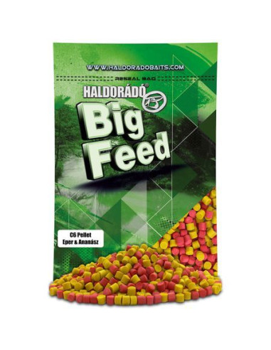 Pelete Haldorado Big Feed C6 Pellet, Capsuna & Ananas, 6mm, 900g