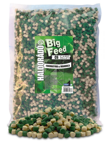 Pelete Haldorado Big Feed C6 Pellet, Usturoi & Migdale, 6mm, 2.5kg