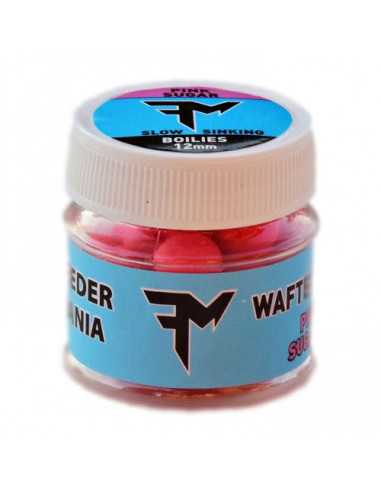 Wafters Feedermania Boilies Sinking Wafters, Pink Sugar, 12mm, 25gr