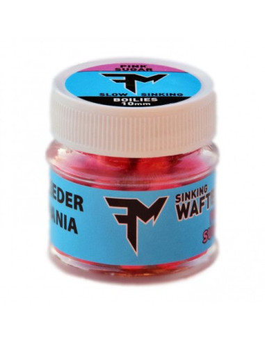 Wafters Feedermania Boilies Sinking Wafters, Pink Sugar, 10mm, 25gr