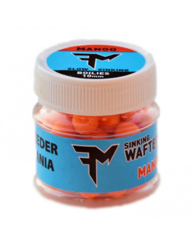 Wafters Feedermania Boilies Sinking Wafters, Mango, 10mm, 25gr