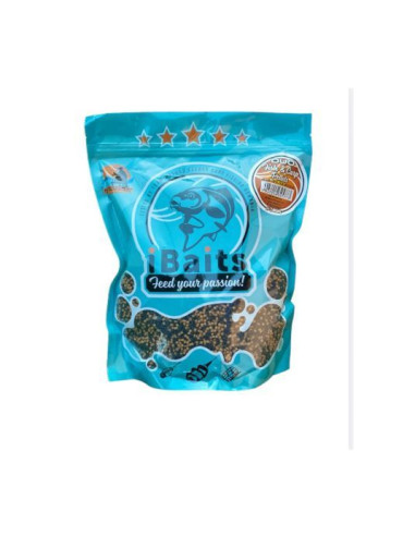 Pelete iBaits DUO Fish Carp, 2-3mm, 800gr