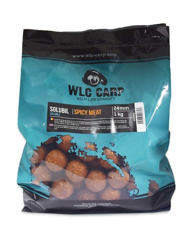 Boilies Solubil WLC Carp, Spicy Meat, 24mm, 1kg