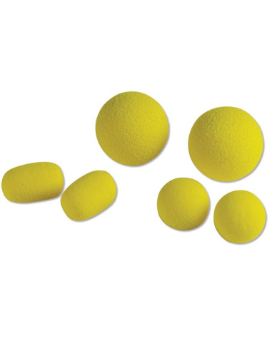 Momeli artificiale Pop-up Carp Spirit Tac-Tics Foam Baits, Yellow, 10-12-15mm, 12buc