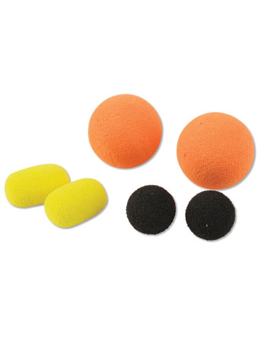 Momeli artificiale Pop-up Carp Spirit Tac-Tics Foam Baits, Mix, 10-12-15mm, 12buc