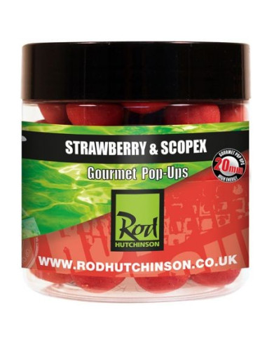 Pop-Ups Rod Hutchinson Gourmet, Scopex & Strawberry, 20mm