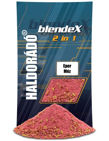 Mix Pelete + Groundbait Haldorado BlendeX 2 in 1, Capsuna & Miere, 800g/punga