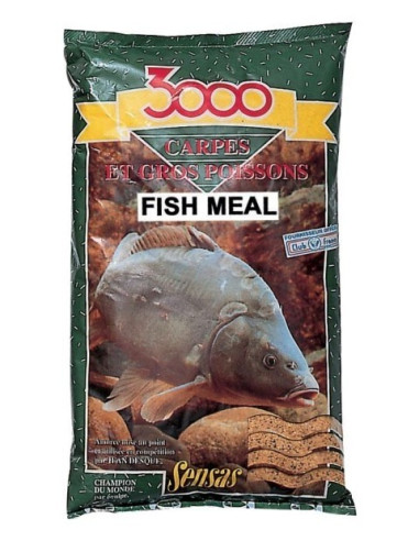 Groundbait Sensas 3000 Carpes Et Gross Poissons, Fish Meal, 1kg