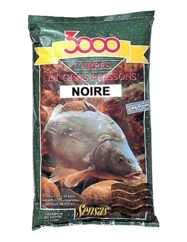 Groundbait Sensas 3000 Carpes Et Gross Poissons, Noire (Carp Black), 1kg