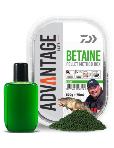 Pelete Daiwa Advantage Method Box + Booster, Green Betaina, 500g/cutie