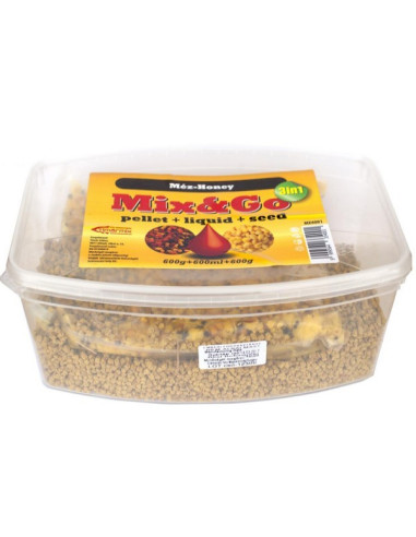 Pelete Timar Mix&Go Pellet Box 3 in 1, Miere, 600g+600ml+600g