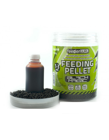 Pelete Feeding Pellet Timar, Black Magic, 1-3mm, 500g+100ml