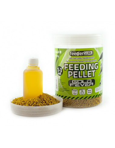 Pelete Feeding Pellet Timar, Gold Fever, 1-3mm, 500g+100ml