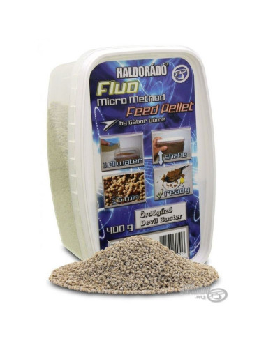 Pelete Haldorado Fluo Micro Method Feed Pellet, Devil Buster, 400g