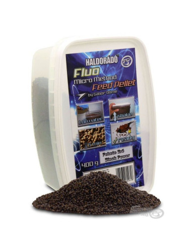 Pelete Haldorado Fluo Micro Method Feed Pellet, Black Power, 400g