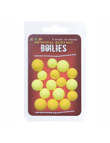 Boilies Artificial ESP Buoyant Boilies, Yellow/Fluo Yellow, 16buc