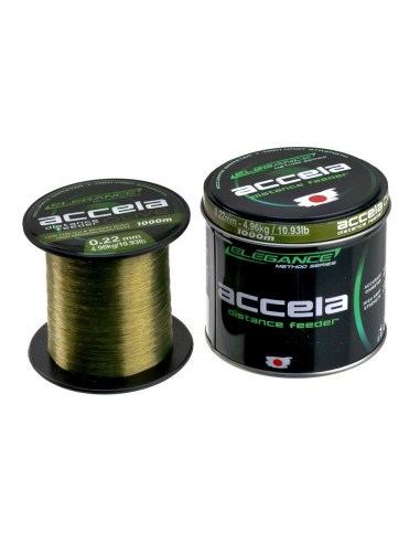 Fir Monofilament Formax Accela Distance Feeder Olive, Elegance Method Series, 1000m