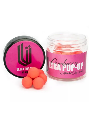 Pop-Up Addicted Carp Baits Ultra, Cranberry, 15mm, 40gr