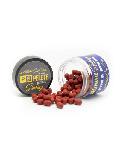 Pelete Addicted Carp Baits Sinking Dumbell, Solubile, Squid & Pruna, 8mm, 60ml