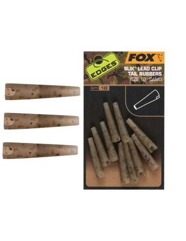 Conuri Fox Edges Camo Slik Lead Clip Tail Rubber, 10buc/plic