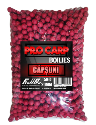 Boilies Pro Carp, Capsuni, 20mm, 5kg