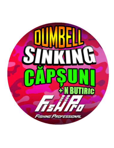 Dumbell Fish Pro Sinking, Capsuni - N-Butiric, 8x12mm, 40g