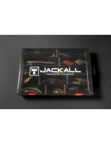 Cutie pentru Naluci Jackall 2800D Tackle M, Culoare Clear Black, 27.5x18.5x3.9cm