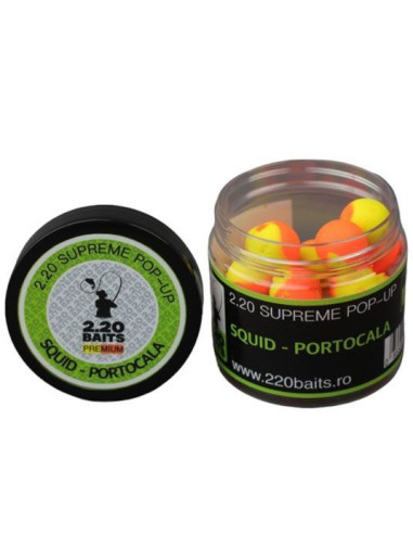 Pop Up 2.20Baits Supreme, Squid-Portocala, 16mm, 100ml