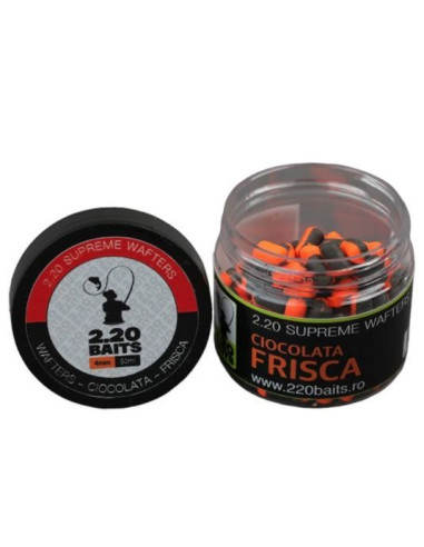 Wafters 2.20 Baits Supreme Wafters, Ciocolata-Frisca, 4mm, 50ml