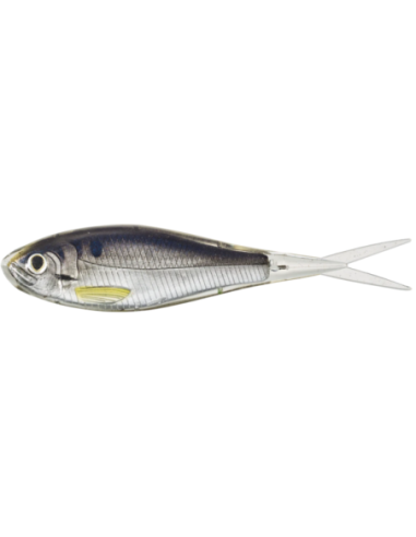 Shad Live Target Skip Shad Soft Jerkbait, Silver/Smoke, 9cm, 4buc/plic