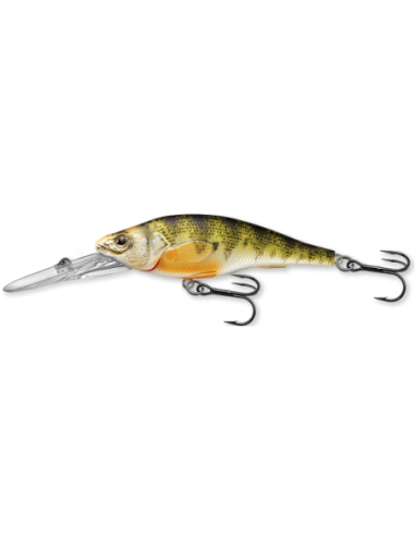 Vobler Live Target Yellow Perch Jerkbait, Diving, Natural/Matte, 7.3cm, 11g