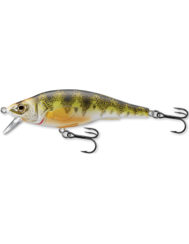 Vobler Live Target Yellow Perch Jerkbait, Shallow, Natural/Matte, 7.3cm, 11g