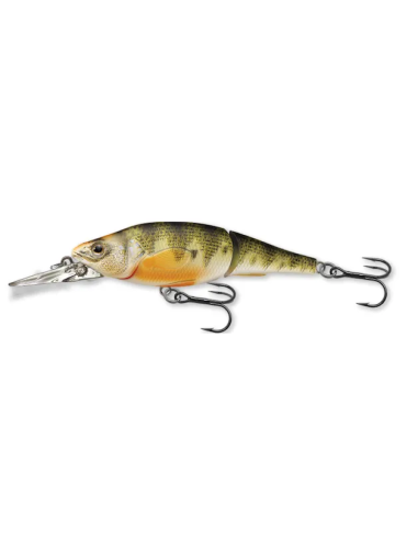 Vobler Live Target Yellow Perch Jointed M, Natural/Matte, 7.3cm, 11g