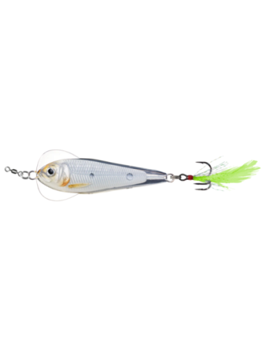 Lingura Oscilanta Live Target Flutter Shad, Glow/Pearl, 5.5cm, 14g