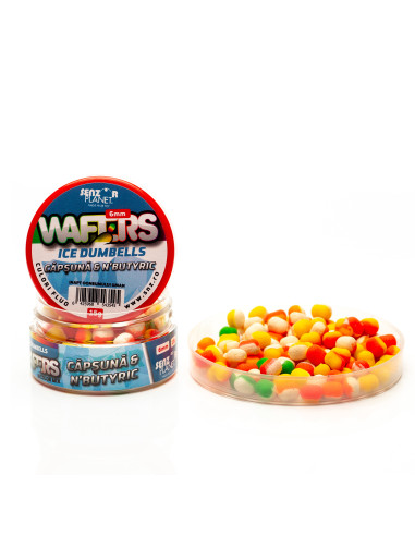 Wafters Senzor Planet Ice Dumbells Bicolor, Capsuna / N'butyric, 6mm, 15g