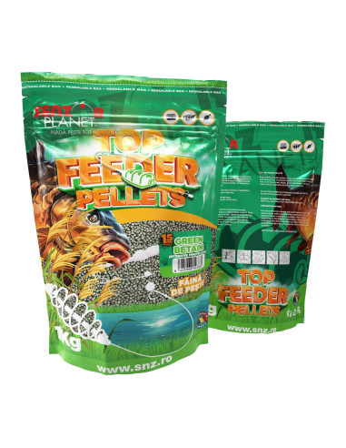 Pelete Senzor Planet Top Feeder Pellets, Green Betaina, 1.5mm, 1kg