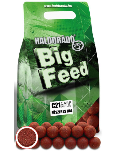 Boilies Haldorado Big Feed C21 Carp Boilie, Peste Condimentat, 21mm, 2kg