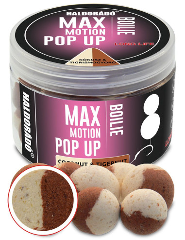 Pop Up Haldorado Max Motion Boilie Pop Up, Cocos & Alune Tigrate, 16-20mm, 50g