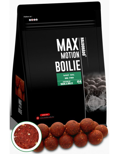 Boilies Haldorado Max Motion Boilie Premium Soluble, Big Fish, 24mm, 800g