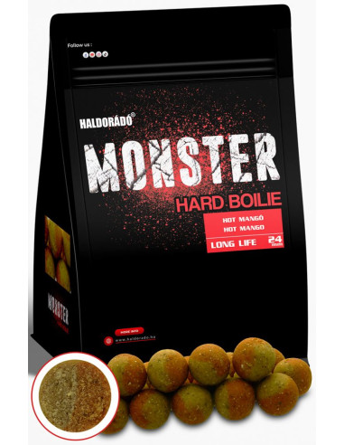 Boilies Haldorado Monster Hard Boilie, Hot Mango, 24mm, 700g