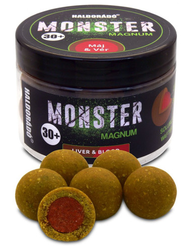 Boilies De Carlig Haldorado Monster Magnum, Ficat & Sange, 30+ mm, 200g