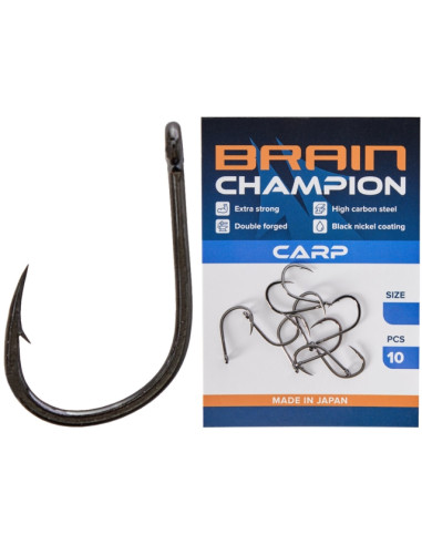 Carlige Brain Champion Carp Hooks, 10buc/plic