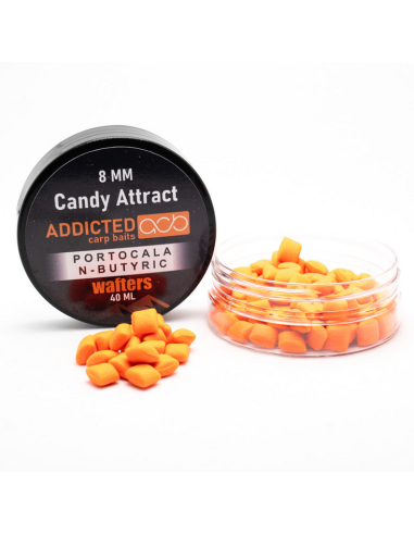 Wafters Addicted Carp Baits Candy Attract, Portocala / N-Butyric, 8mm, 40ml