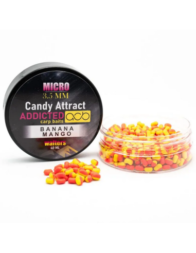 Wafters Addicted Carp Baits Candy Attract Micro, Banana & Mango, 3.5mm, 40ml