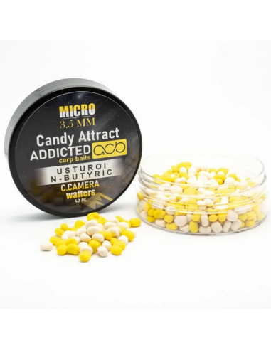 Wafters Addicted Carp Baits Candy Attract Micro C.Camera, Usturoi / N-butyric, 3.5mm, 40ml