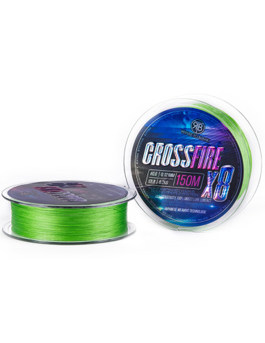 Fir Textil RTB Crossfire X8 Braid, Lime Green, 150m