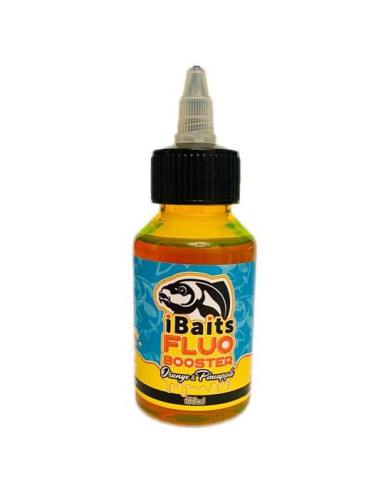 Aditiv Lichid iBaits Fluo Booster, Orange - Pineapple, 100ml