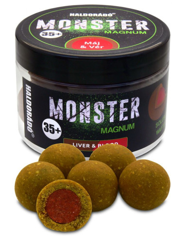 Boilies De Carlig Haldorado Monster Magnum, Ficat & Sange, 35+ mm, 200g